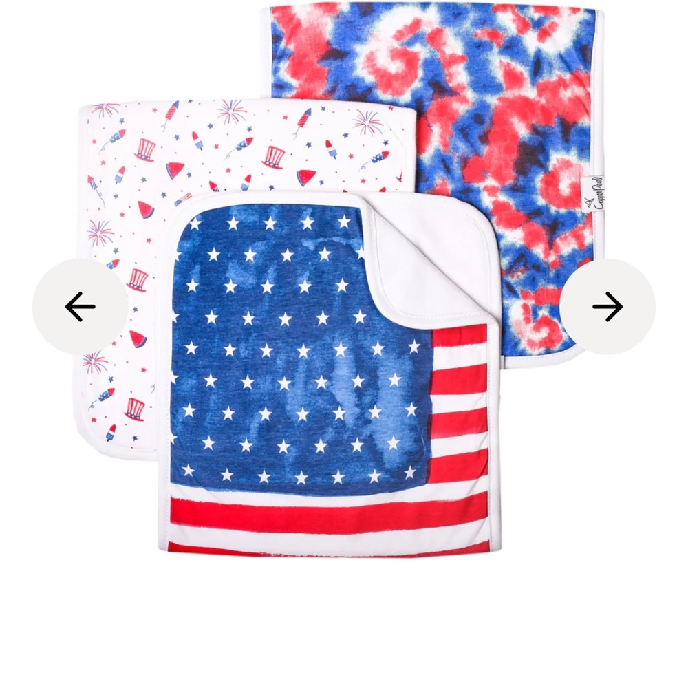 Copper Pearl large burp cloths